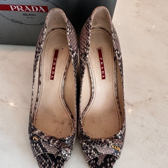 Prada Python wedge 8.5 | 38.5 - Picture 4 of 6